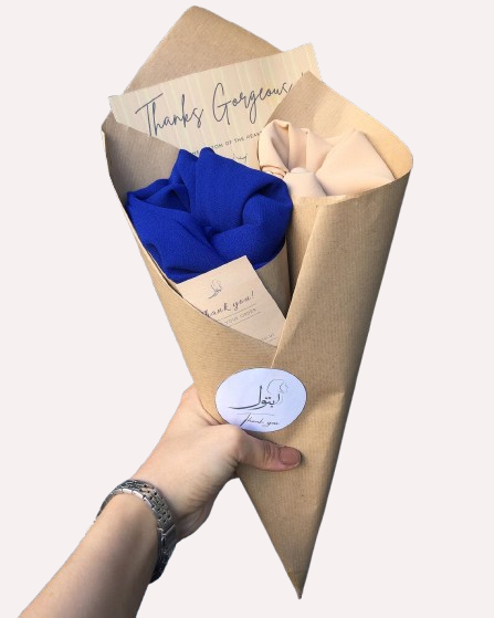 BOUQUET DEUX FOULARDS MOUSSELINE OPAQUE